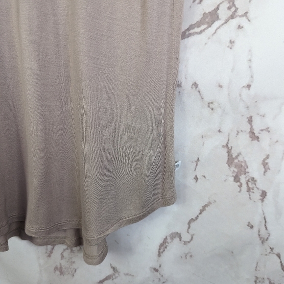 Victoria Secret Tank Top Small Brown Cross Cross Back White Strappy Soft Cut Out - Picture 6 of 11